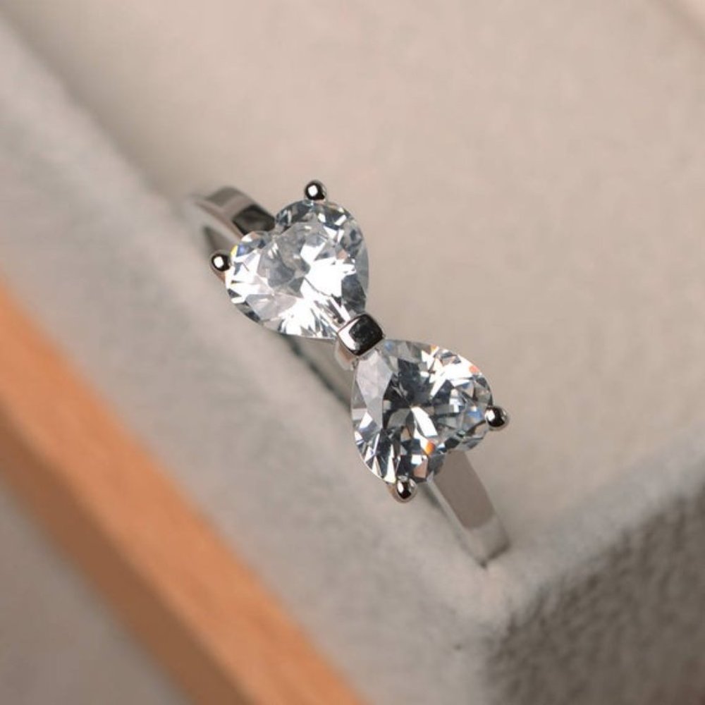 Pure And Fresh Bow Anillos Lovely Rings for Women, PD032 - Picture 4 of 7